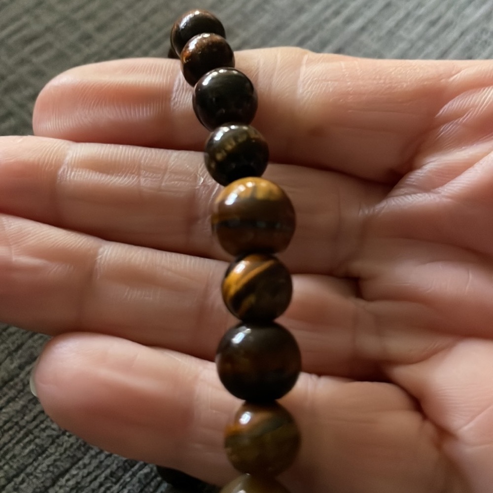 Tiger’s Eye Handmade Stretch Bracelet – Unisex Size 7.75”- New - Picture 3 of 4